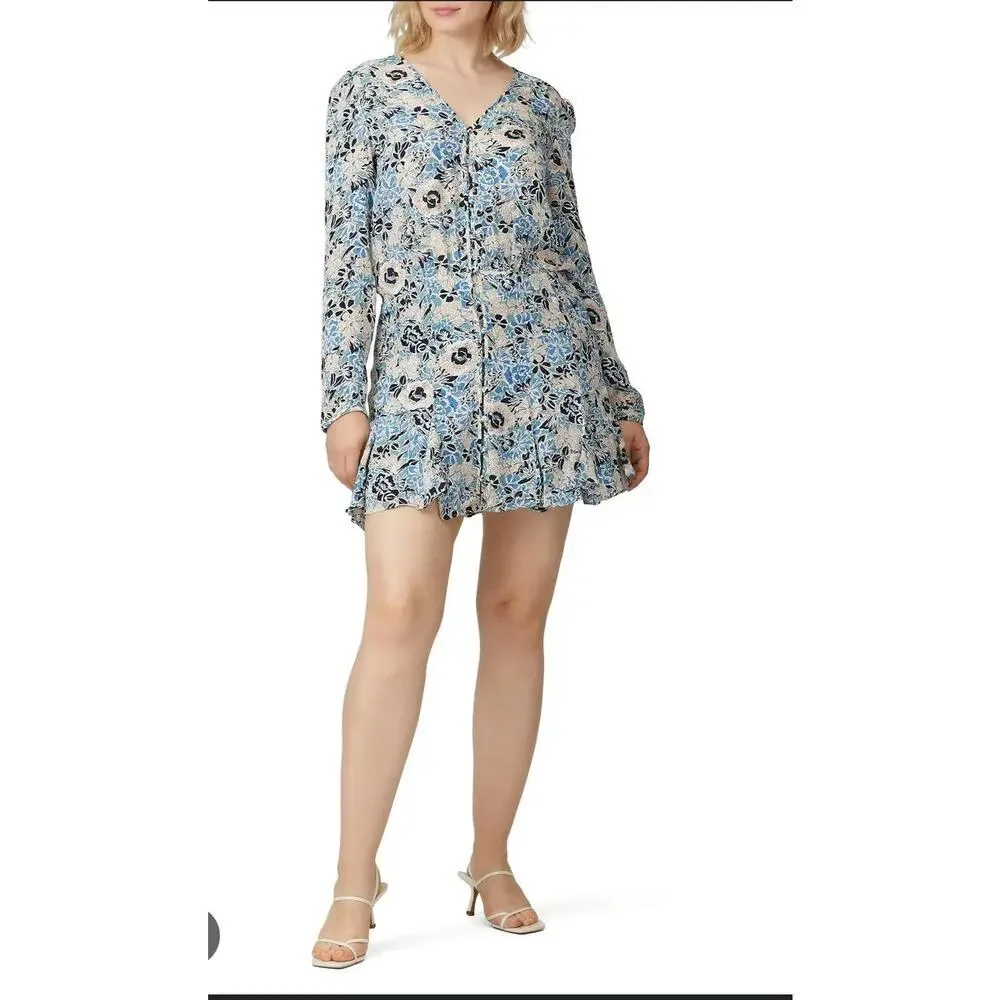 Veronica Beard‎ Riggins Floral Mini Silk Dress Size: 4